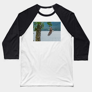 Flying Bald Eagle with a fish Baseball T-Shirt